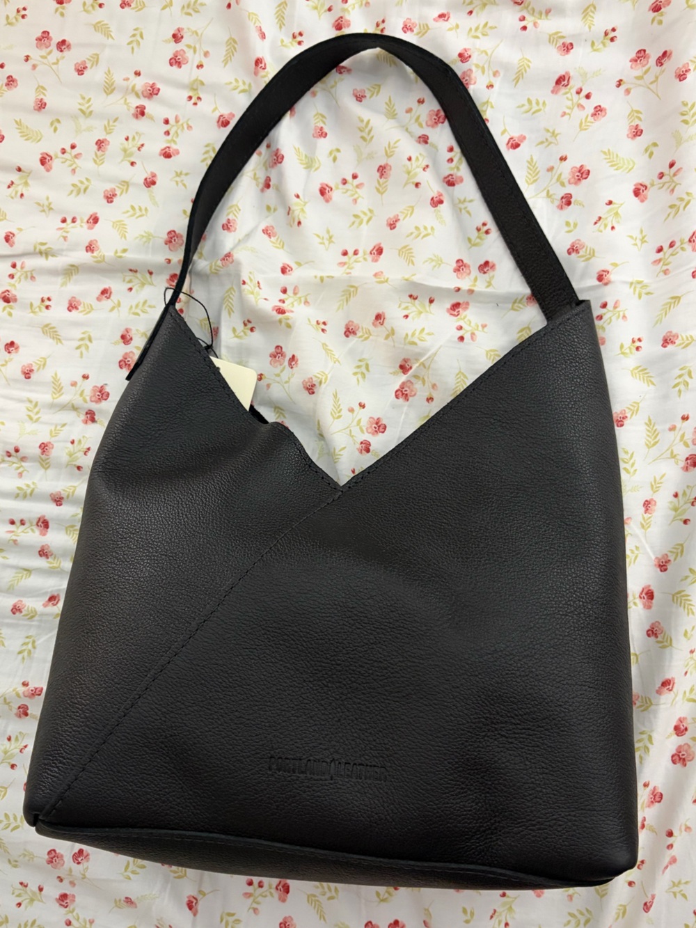 Portland Leather Goods Large Naomi in Pebbled Black